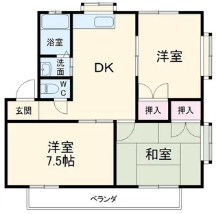 コーポユーカリ3【2階】の間取り