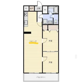 観音山ハイツ【4階】の間取り