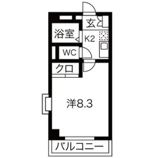 サニーハウス伏見【2階】の間取り
