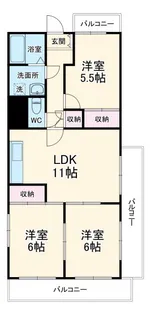 エスポワール大成【6階】の間取り