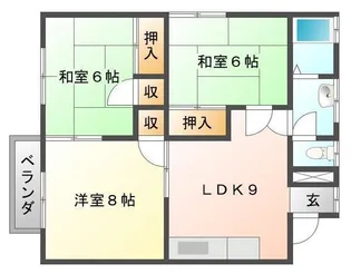 ハイツ桜松【2階】の間取り
