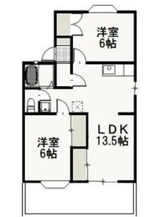 ファミーユ・ビボD【1階】の間取り