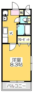 香川県丸亀市郡家町【マンション】の間取り