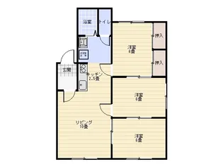 ファミリーハイツ【1階】の間取り