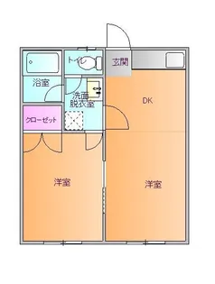 ベルゾーネ小白川B棟【2階】の間取り