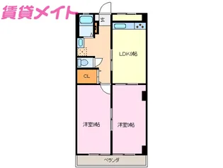 コーポ飛鳥【1階】の間取り
