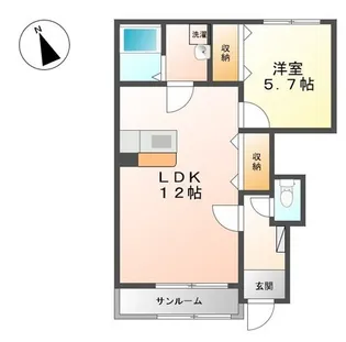 キャトルセゾンII【1階】の間取り