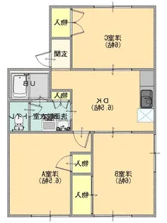 ハイツロワール【2階】の間取り
