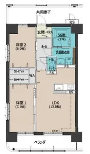 リリーヴィレッジGRACE【8階】の間取り