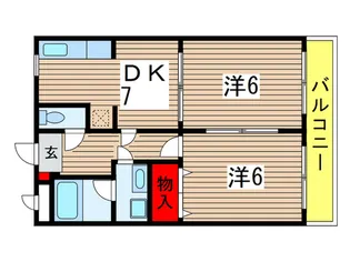 YKハウス稲毛東【4階】の間取り
