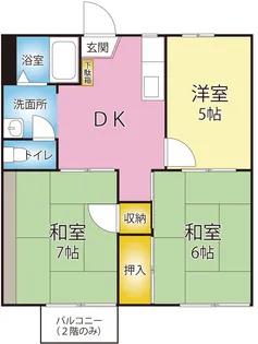 パールハイツ A【2階】の間取り