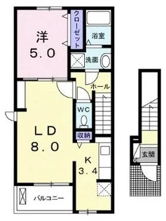 リアン クレーヴ【2階】の間取り