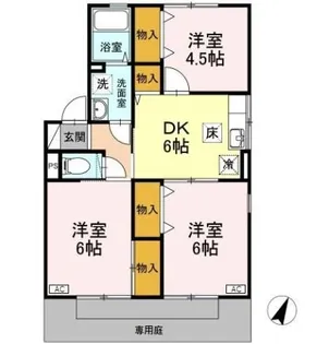 新潟県新潟市中央区女池6【アパート】の間取り