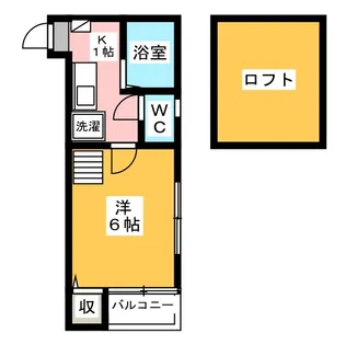 シャトー黄金【1階】の間取り