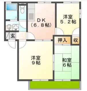 メゾン7 B棟【2階】の間取り