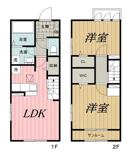 千葉県千葉市若葉区貝塚町【一戸建】の間取り