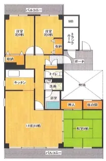 シティハイム蘇我【4階】の間取り