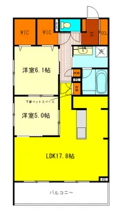 Aporte de Bonheur(アポルテドボヌール)【3階】の間取り