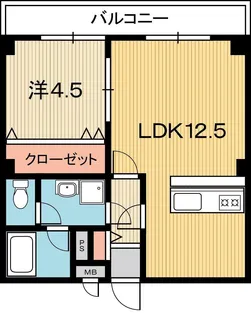 高知県高知市朝倉丙【マンション】の間取り