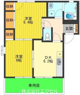 東京都東大和市仲原3【アパート】の間取り