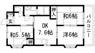 ロイヤルハイツY【1階】の間取り