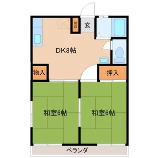 サンハイツ布川台【2階】の間取り
