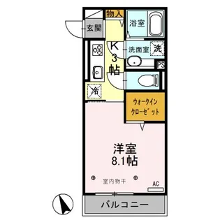 茨城県結城市中央町2【アパート】の間取り