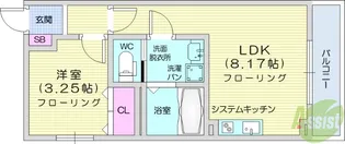 フォリアビレッジ長町南B【1階】の間取り