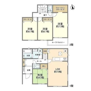 東京都八王子市川口町【一戸建】の間取り