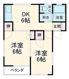 パークハイツB【2階】の間取り