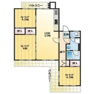 グランドヒルズ桔梗が丘10【2階】の間取り