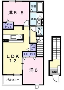 広島県呉市押込5【アパート】の間取り