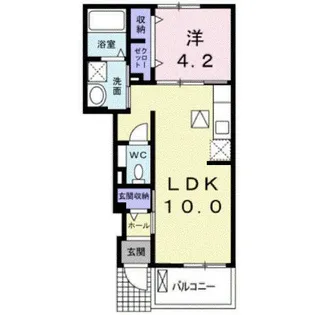 KI ロングフルコート【1階】の間取り