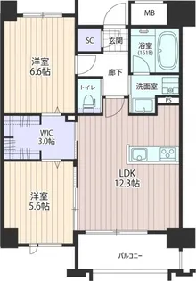 GRAN STELLA NAGAO【14階】の間取り