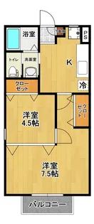 エスポワール石堂 B棟【2階】の間取り