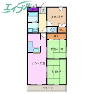 メゾン太平洋【5階】の間取り