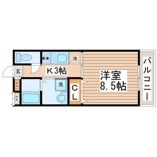 シャローム【1階】の間取り