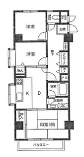 ライオンズマンション横浜第二A館【3階】の間取り
