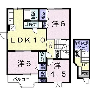 ボヌールフレア【2階】の間取り