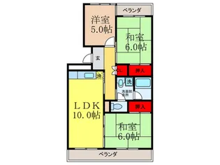 シェモア茨木【2階】の間取り