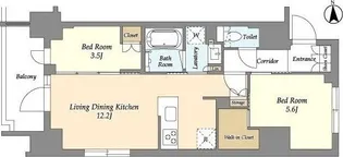 東京都台東区松が谷1【マンション】の間取り