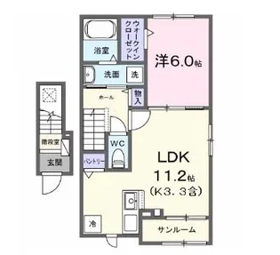東京都立川市砂川町5【アパート】の間取り