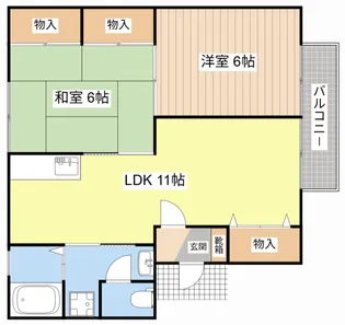 滋賀県守山市下之郷3【アパート】の間取り