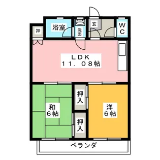京和コーポ【2階】の間取り