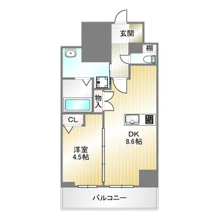プレサンス三宮エレガンシア【11階】の間取り