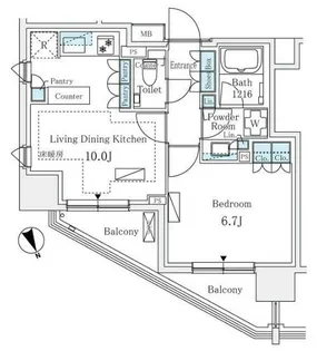 グランスイート麻布六本木【3階】の間取り