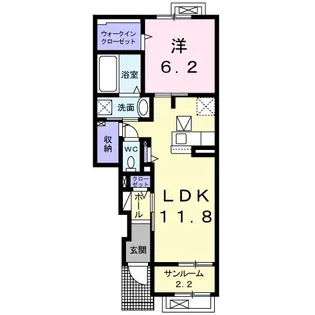ロンベルジュ III【1階】の間取り