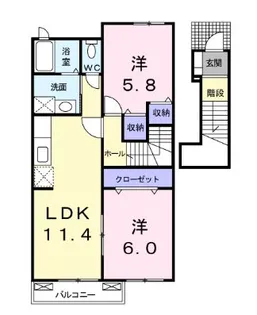 高知県須崎市桐間南【アパート】の間取り