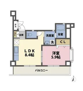ハピネス本町【2階】の間取り