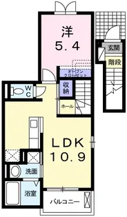 メゾン ド ペルレ 住村II【2階】の間取り
